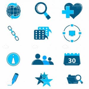 Web icons, various elements